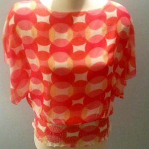 Orange, pink and yellow top